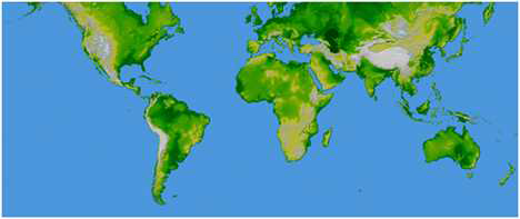 SRTM DTED®2 (void-filled) 1-arc-second coverage map.