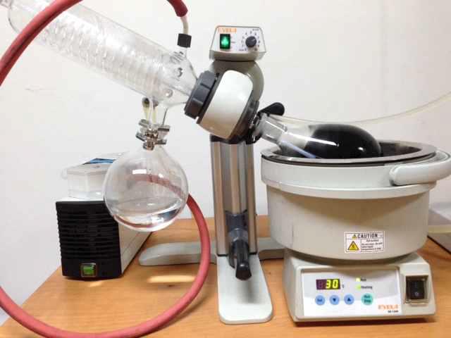 Removal of solvent using rotary evaporator