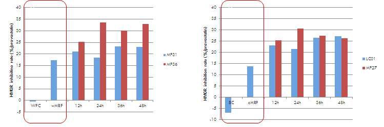 MRPs 발효 가수분해물의 HMGR 저해 효과 확인