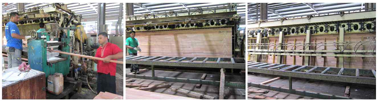Manufacturing process of laminated board in MY-A