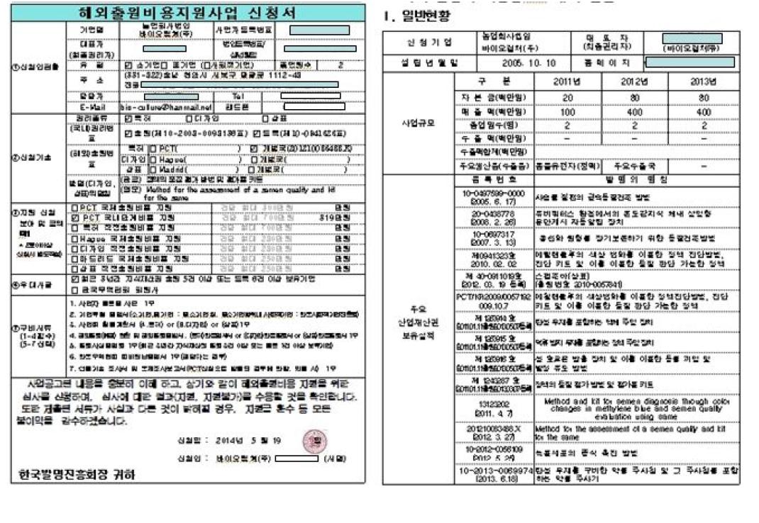 해외특허출원비용지원사업 신청 근거