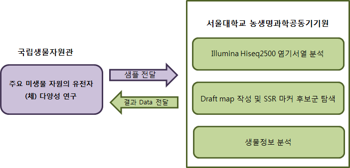 용역 과제 수행 체계 모식도