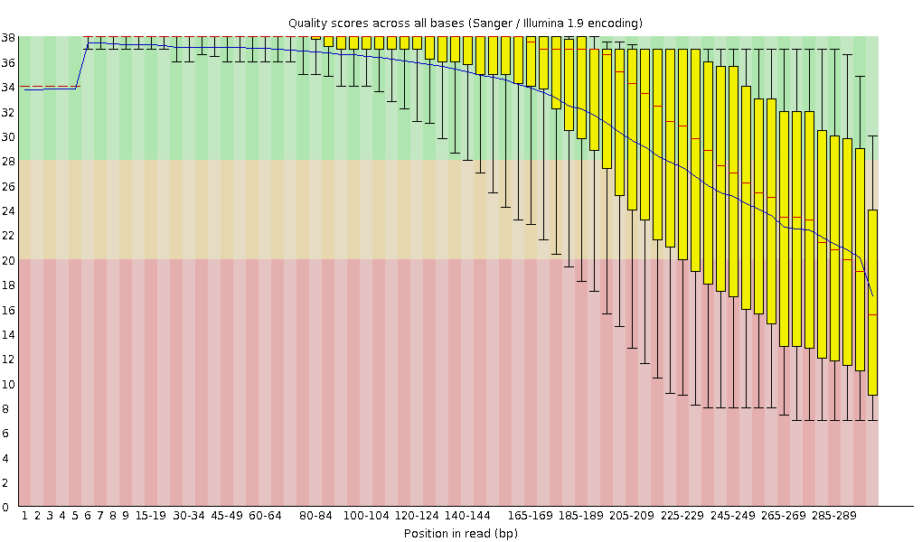 JS1030 read1의 QC 이미지 (MiSeq)