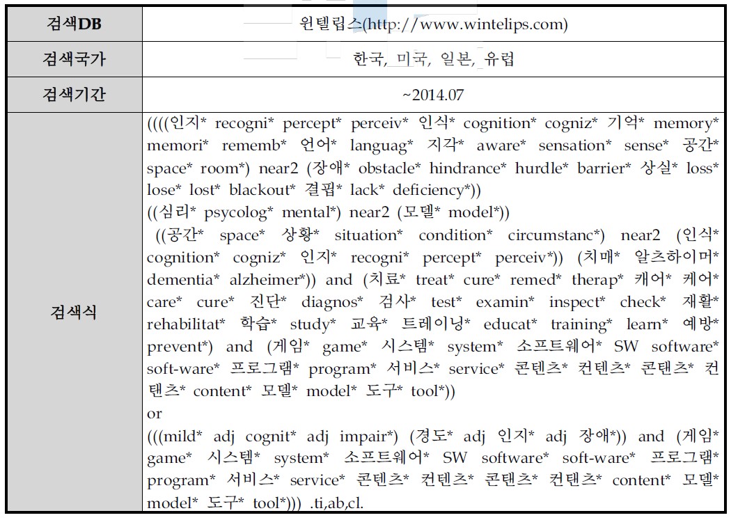 검색DB 및 검색범위/검색식