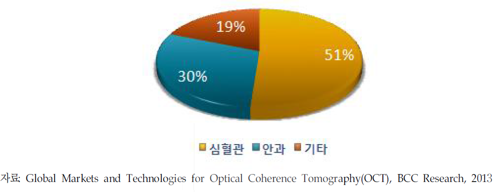 OCT 시장 세분화(2012년 기준)