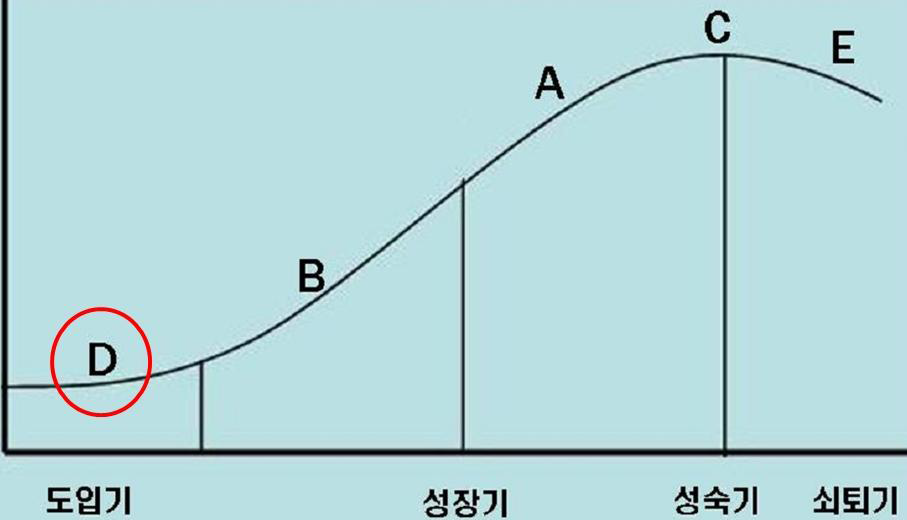 대상기술의 기술수명주기상 위치