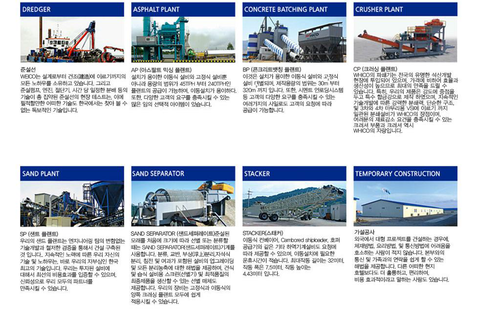 (주)웅진중공업의 생산제품 시리즈