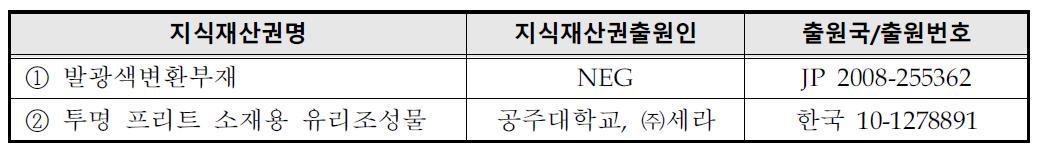 국내외 관련 자식재산권 현황