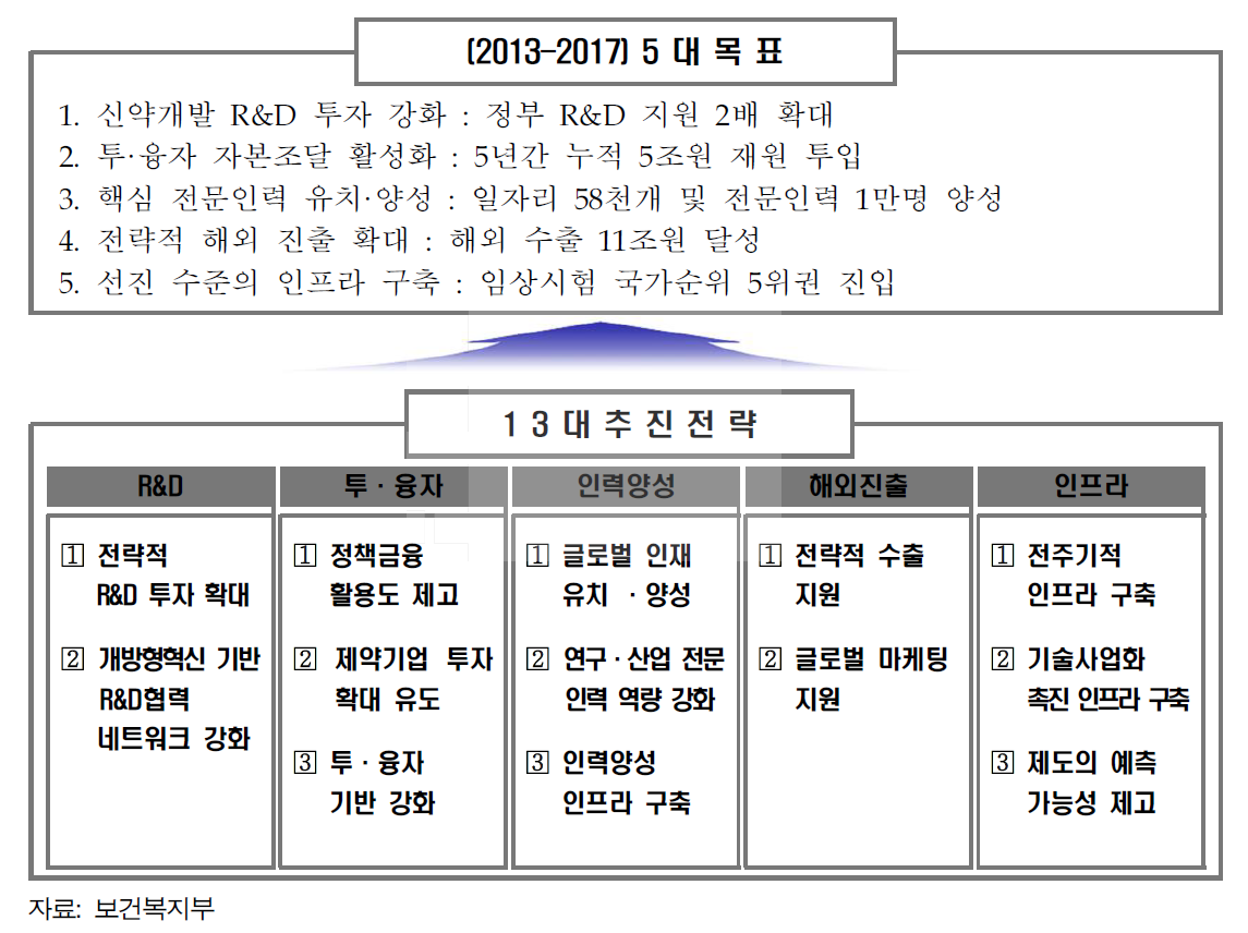 제약산업 육성전략 (5대목표ㆍ13대추진전략)