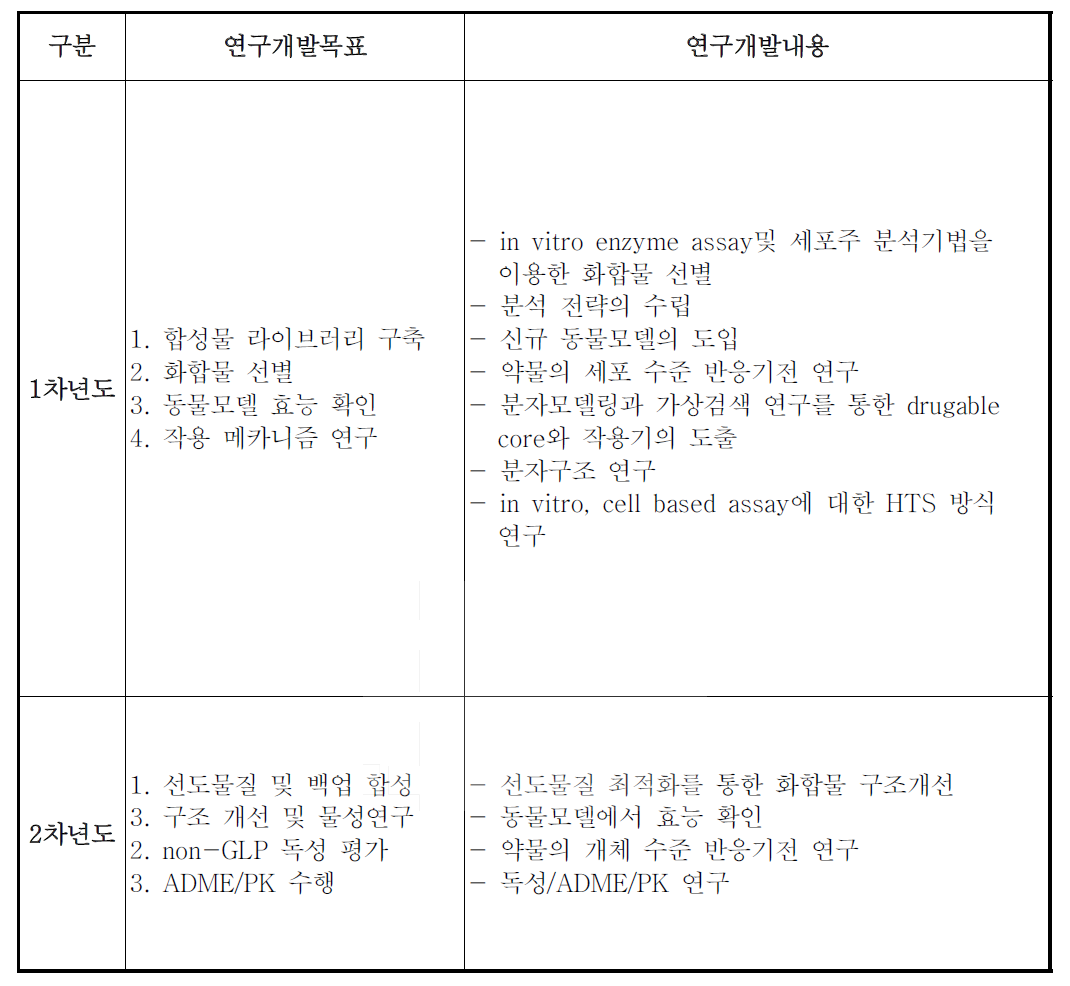 연차별 개발내용