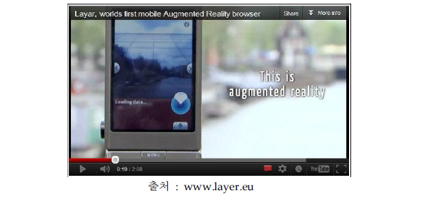 네덜란드 최초의 증강현실 브라우저 Layer