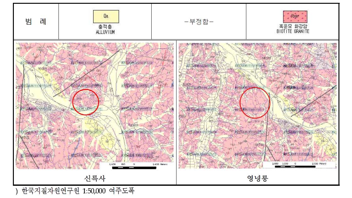 조사지역 지질도