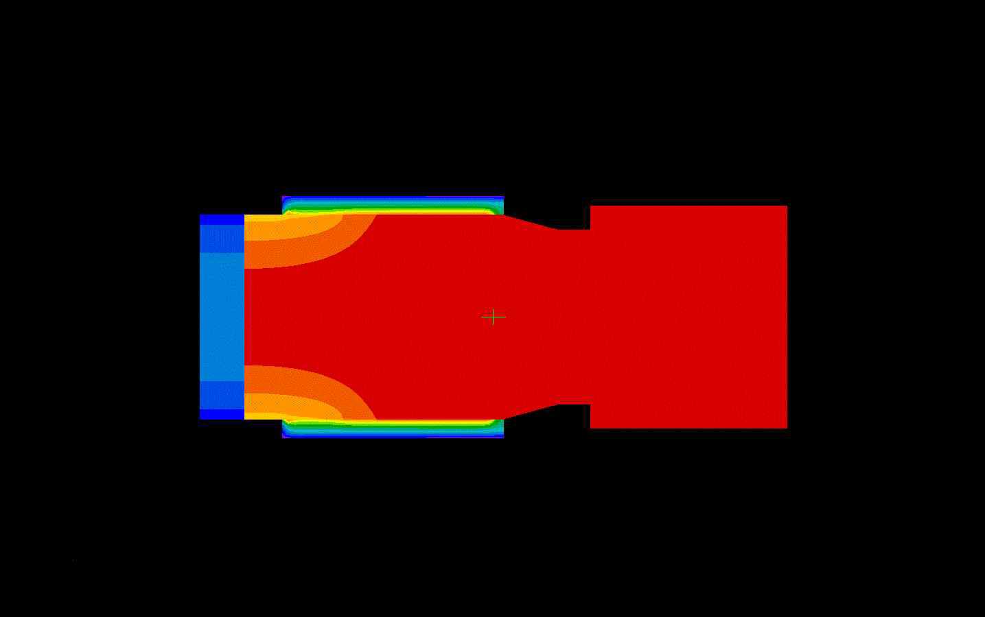 Temperature contour after 5sec.