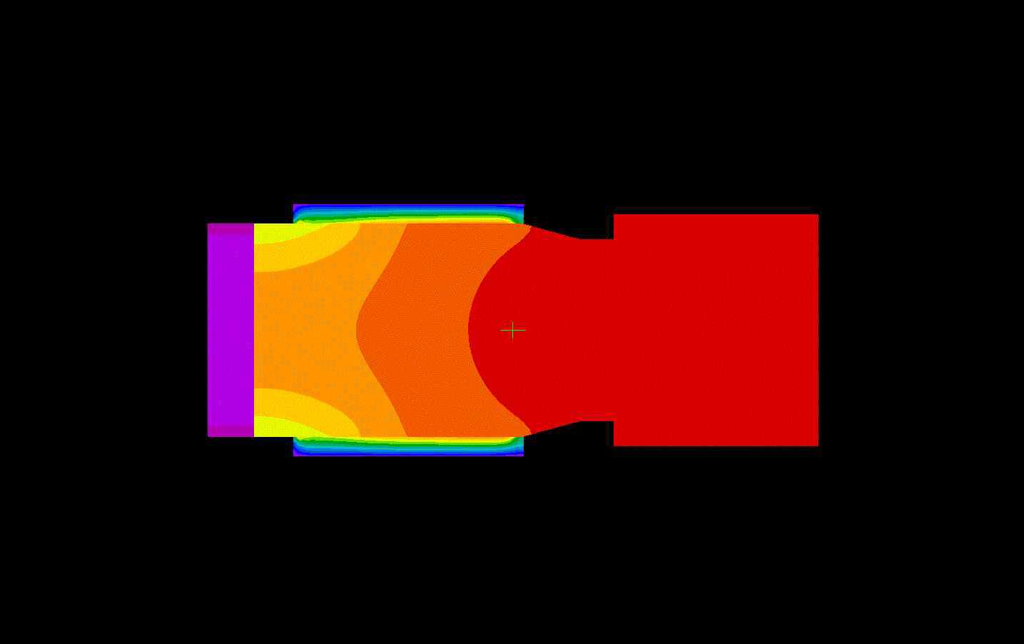 Temp. contour after 25sec.