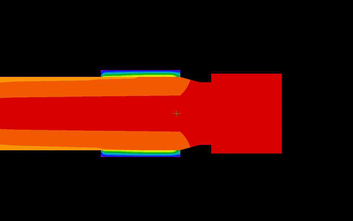 Temperature contour after 2sec. drawing