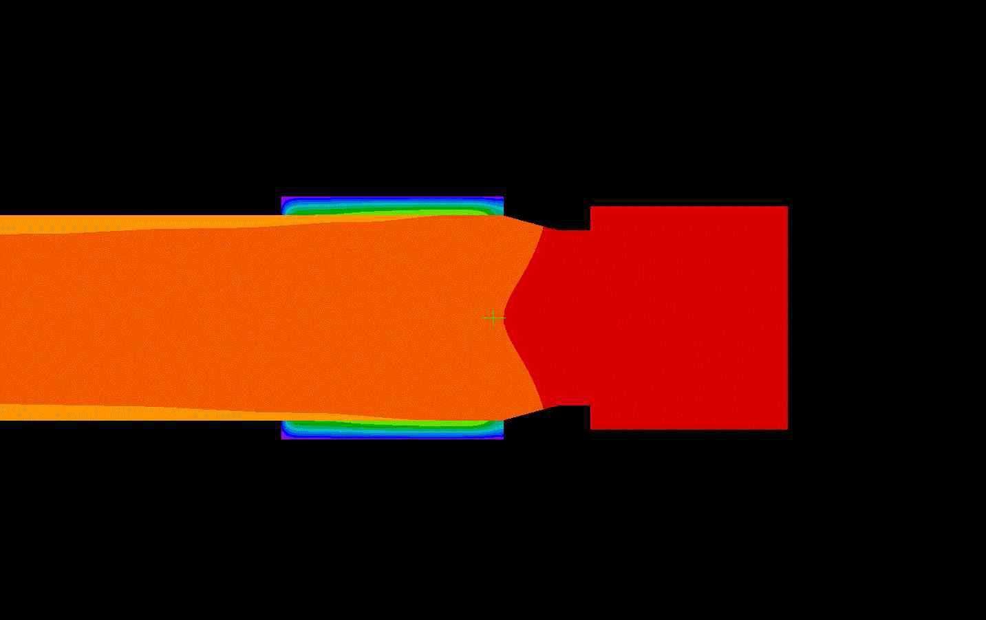 Temperature contour after 5sec. drawing