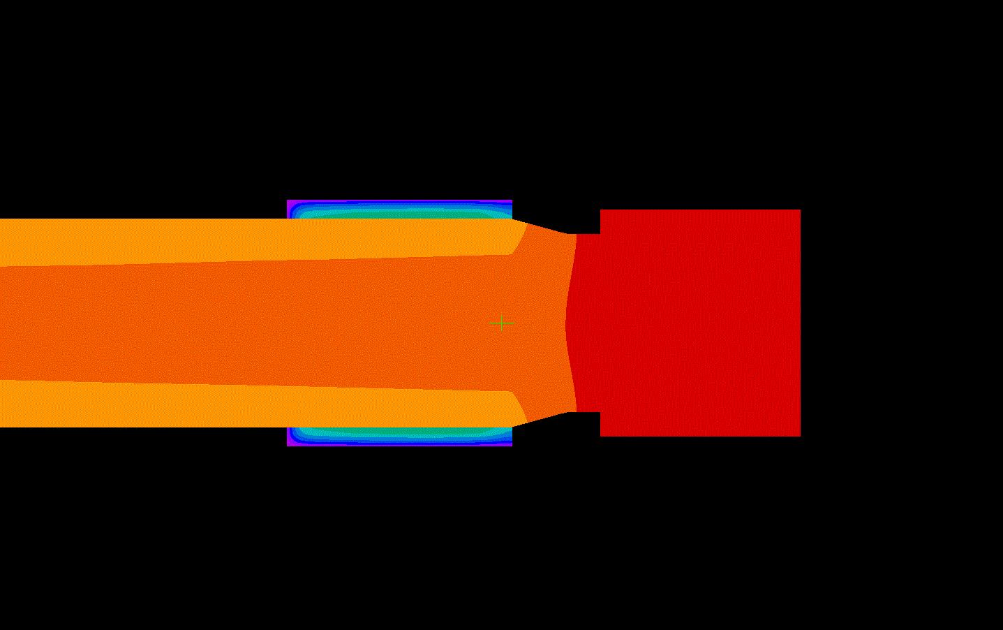 Temperature contour after 15sec. drawing