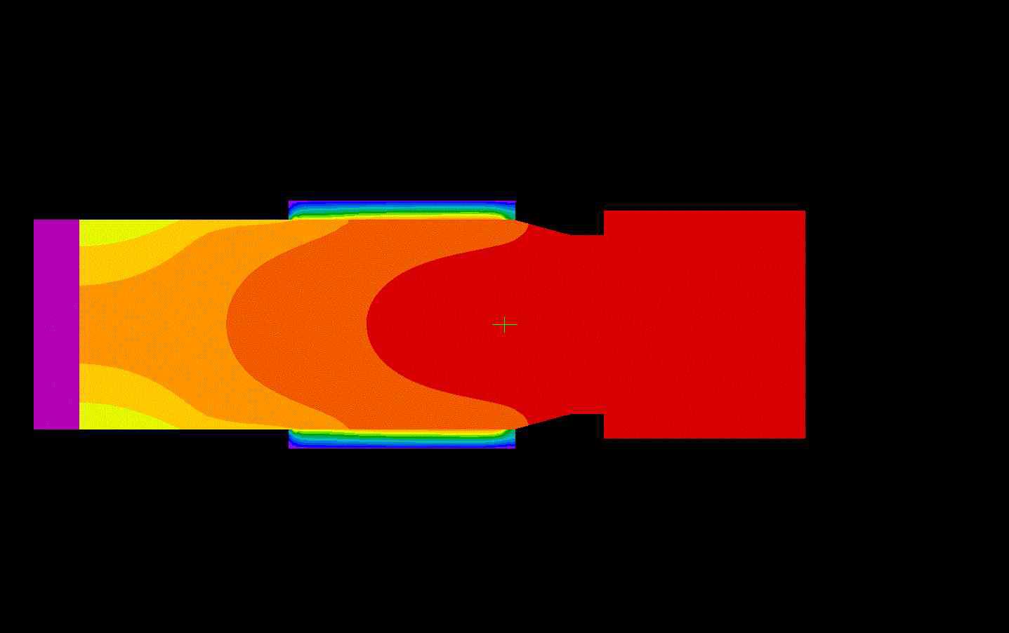 Temperature contour after 5sec. drawing