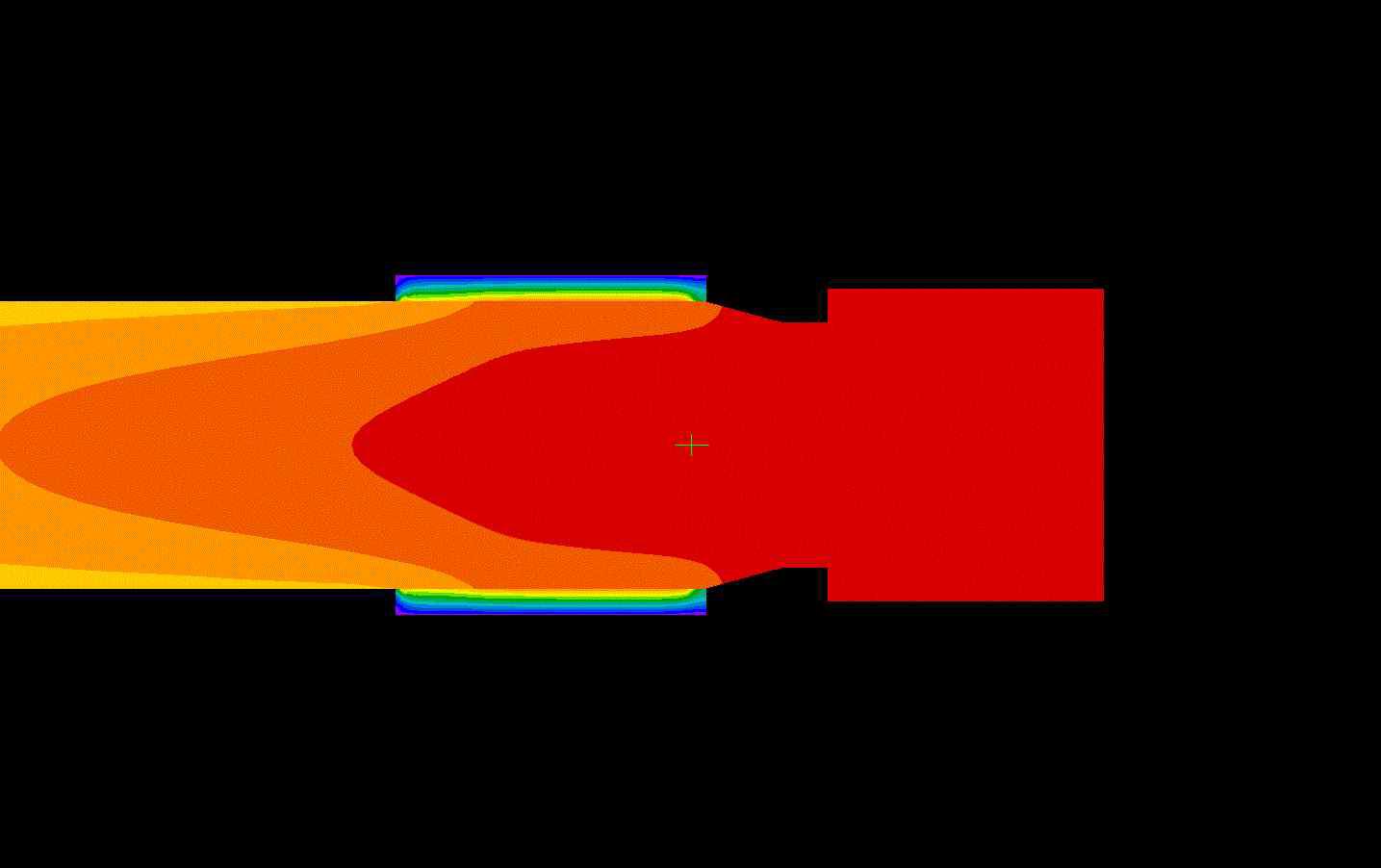 Temperature contour after 15sec. drawing