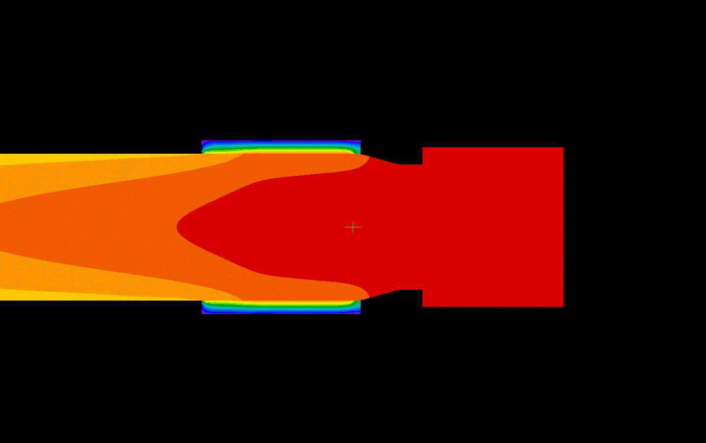 Temperature contour after 25sec. drawing