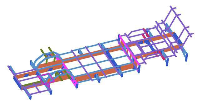 Steel type chassis frame