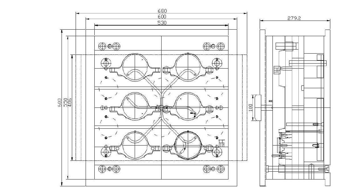 Center Bearing Rubber 금형도면