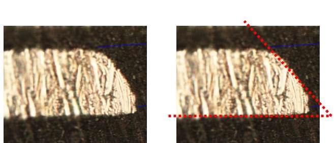 Fabricated FMM patterns with a defocus increment of 0.3mm: FMM angle of ~45°