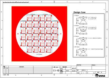 인터포우져 Die 가 배열된 Mask 도면