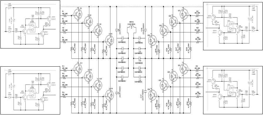 설계된 인버터 공진 및 IGBT 구동 회로도