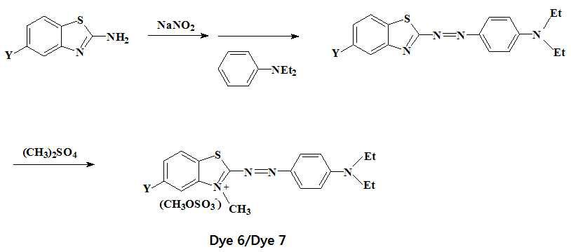 염료 (Dye 6~ Dye 7) 합성 Scheme