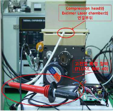 엑시머 레이저 챔버 내에서 방전되는 전압 측정 장치