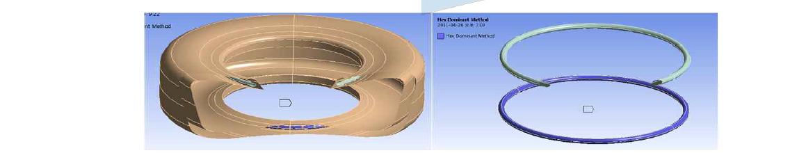 타이어의 고무 및 비드 부분 3D CAD