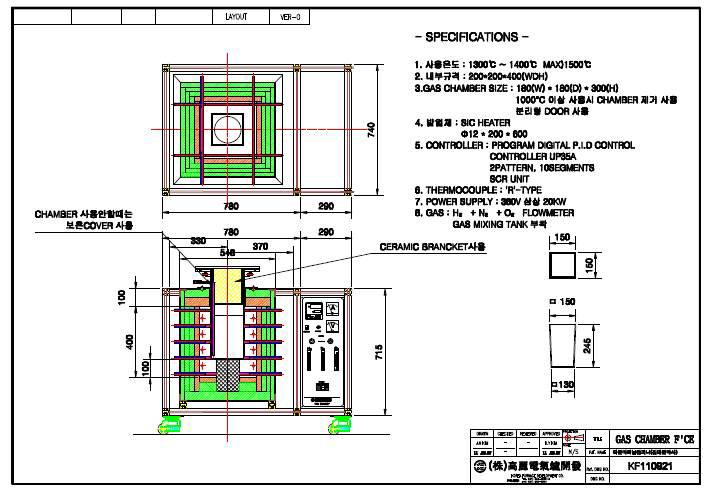 수소환원로의 설계도면