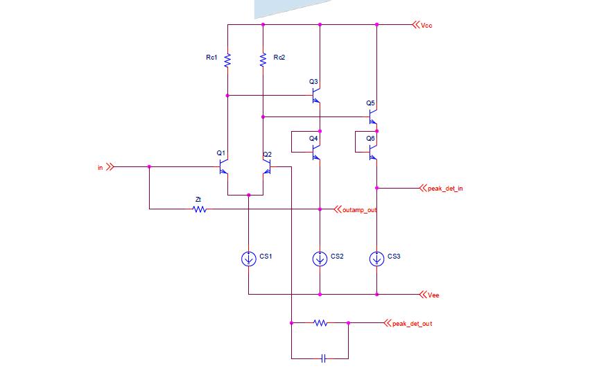 Circuit schematic of a preamp