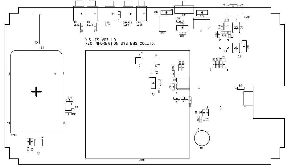 단말기 Base PCB Gerber(Comp. Silk)