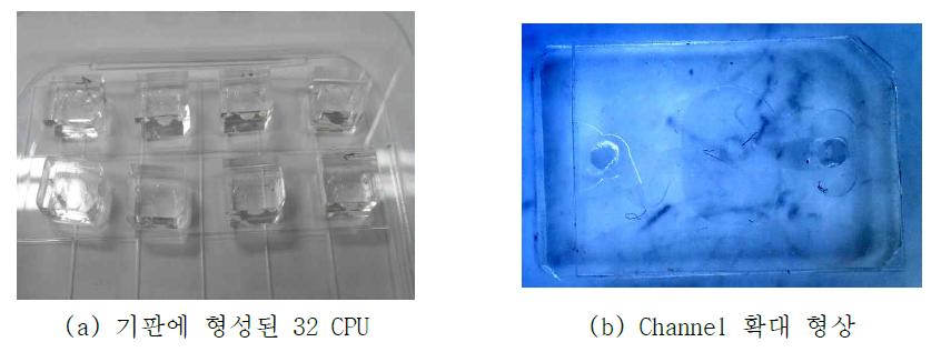 유리 기판에 형성된 Channel 형상