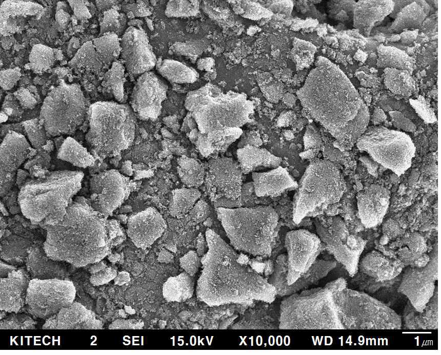 분쇄된 입자의 SEM 분석