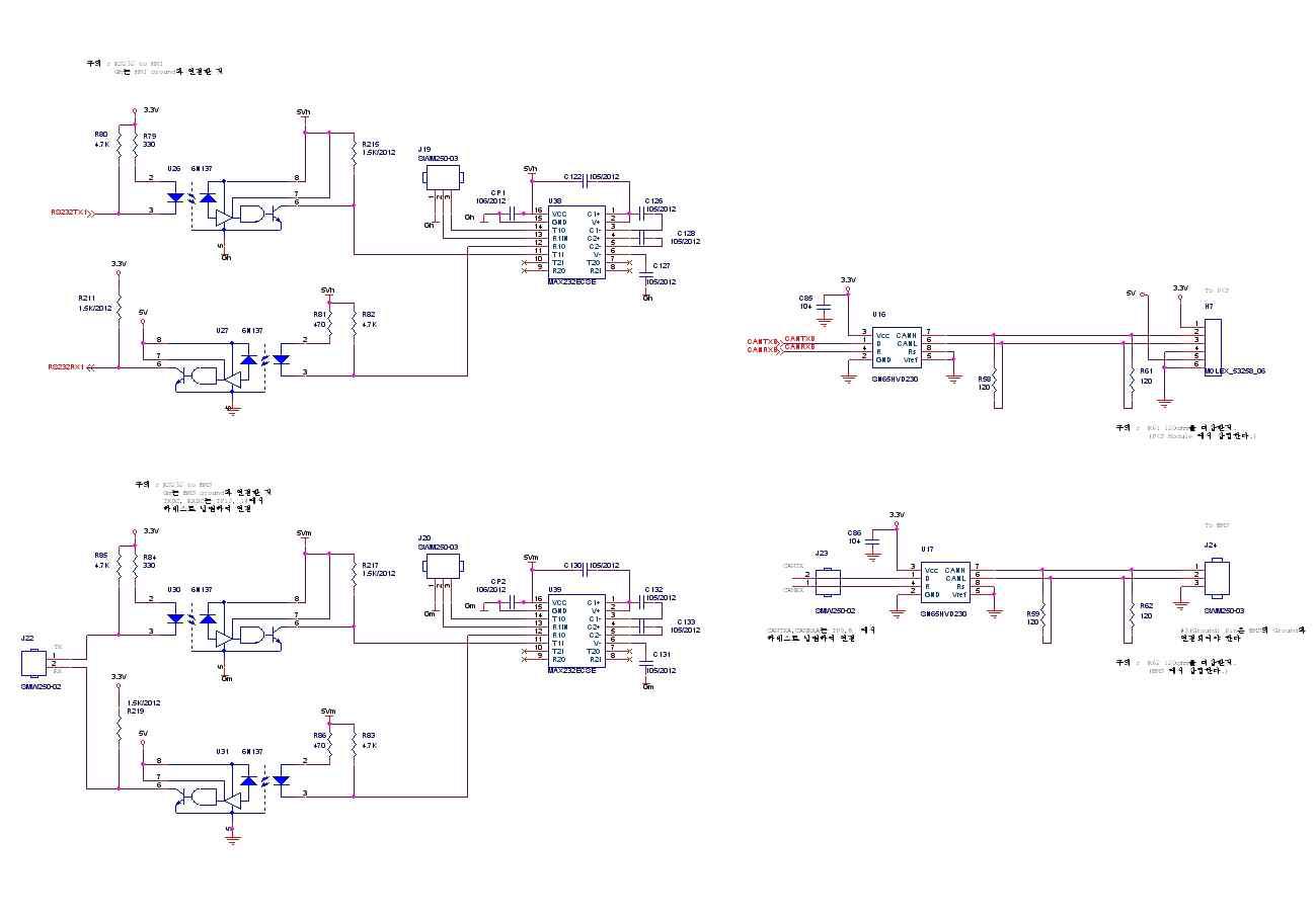RS-232, CAN 통신 회로