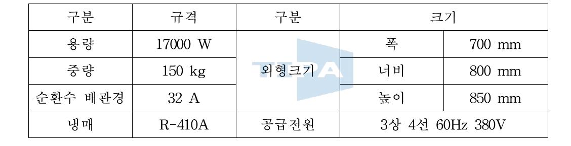 제품의 일반적 사양