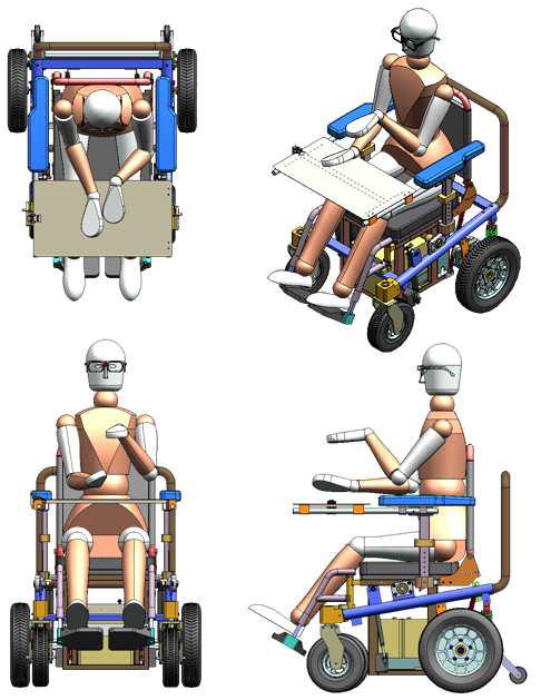 개발된 전동 휠체어의 3D Model