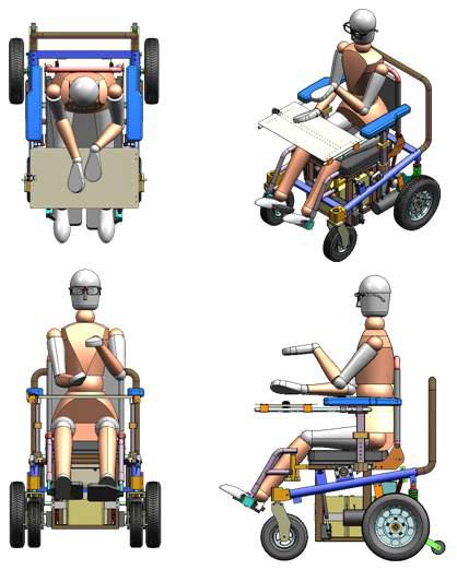 개발된 전동 휠체어의 3D Model