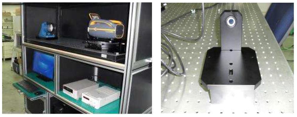 광학성능 시험장비2 (좌 : 측정 계측기 우 : UV 측정 센서)