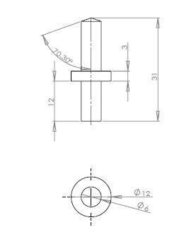 원뿔형 압입자의 형상 및 치수