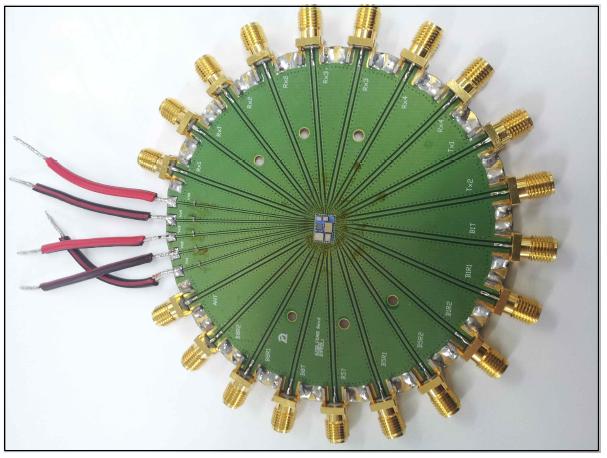 측정 PCB에 soldering된 완제품 사진