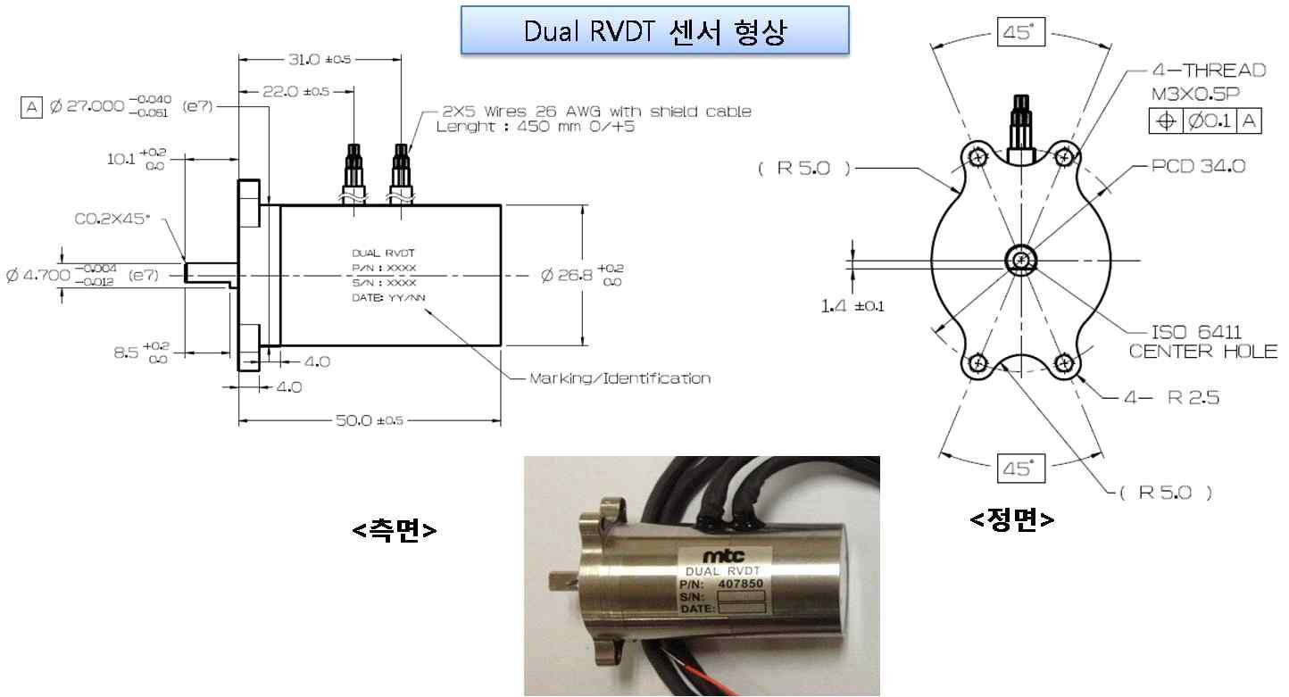 Dual RVDT 센서 개발 형상