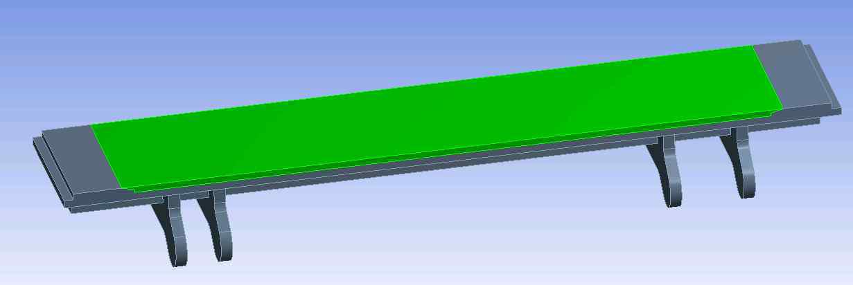 모듈러가 장착된 Slat Plate 및 매트의 해석용 모델링