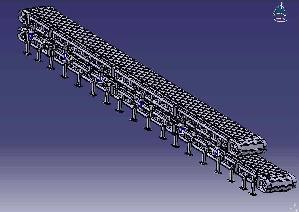 double conveyor belt 전체 모델링