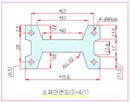 사이드 프레임 소재단면도