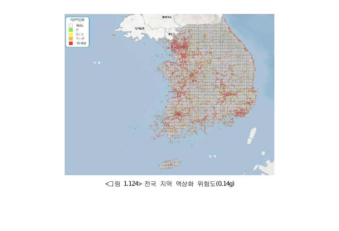 전국 지역 액상화 위험도(0.14g)