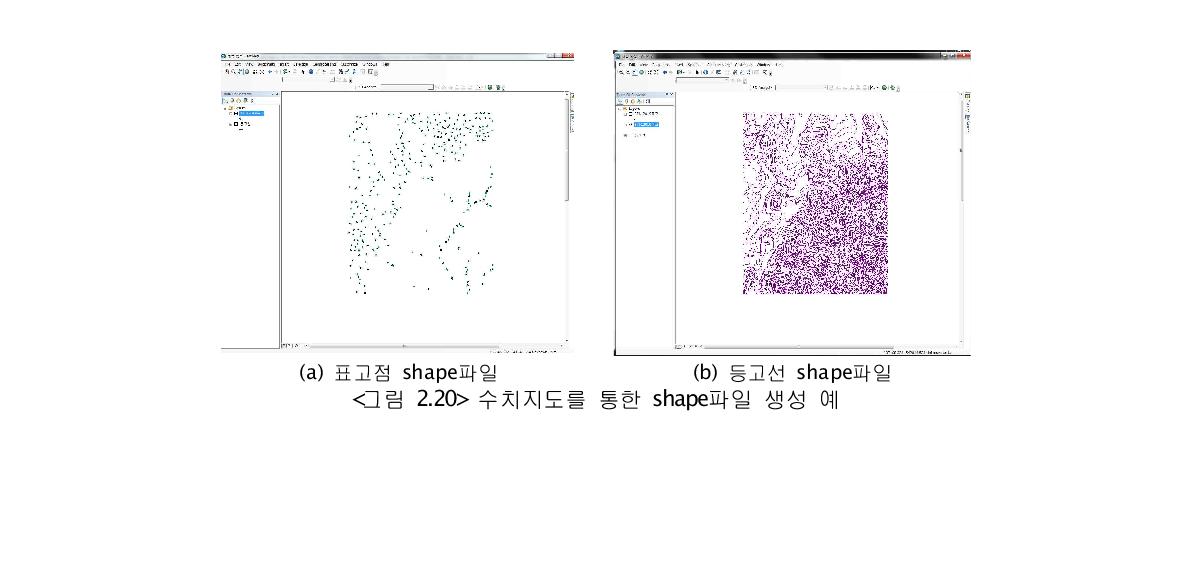 수치지도를 통한 shape파일 생성 예